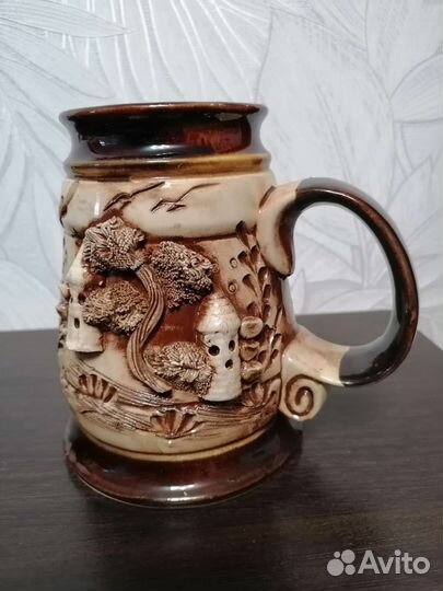 Эксклюзивная пивная глиняная кружка