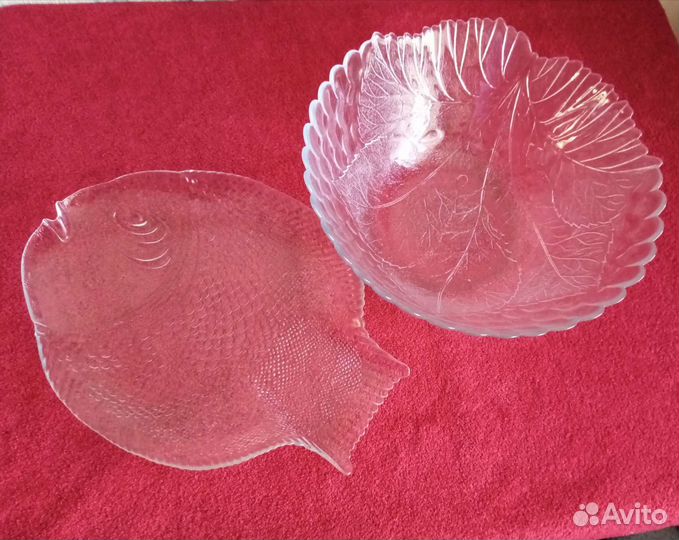 Большая ваза для фруктов и большая тарелка