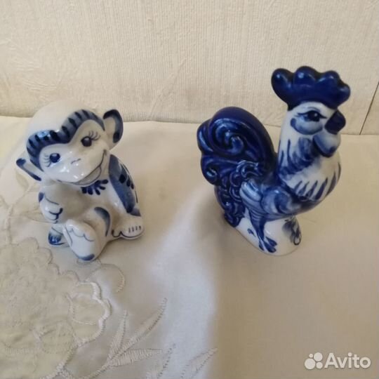 Фигурки животных гжель