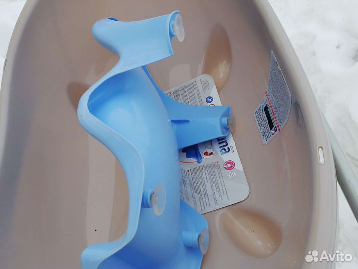 OK baby ванночка с термометром,с подставкой, горко