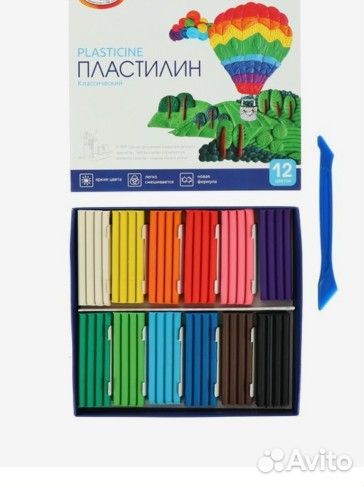 Детский пластилин восковый 18 цветов