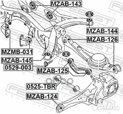 Сайлентблок подушки дифференциала mzmb031 Febest