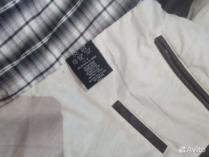 Кожаная куртка мужская размер L