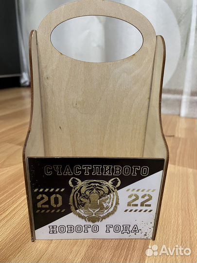 Подарочный ящик деревянный под пиво