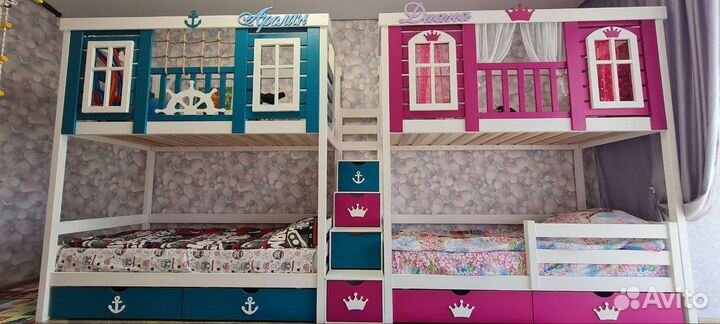 Кроватки двухъярусные новые