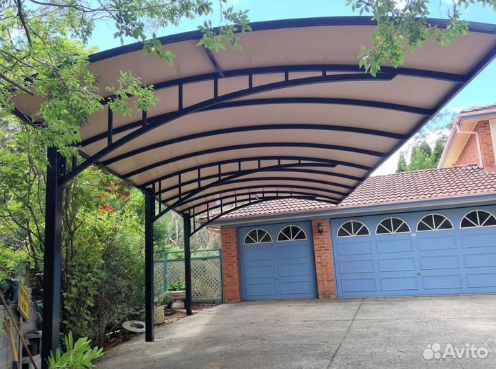 Навес, Забор, Откатные ворота