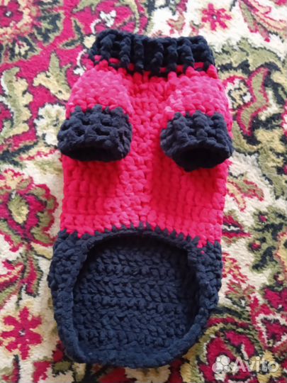 Вязаная кофточка для собачки маленькой породы