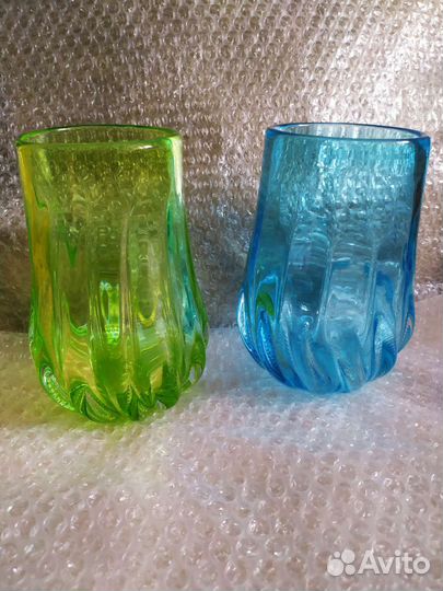 Вазы лот лзхс Мухина цветное стекло
