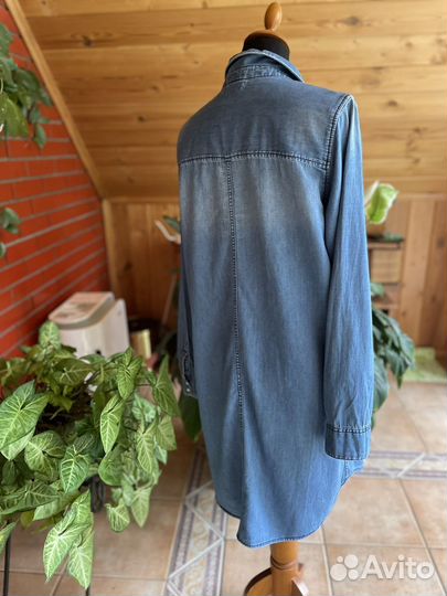 Джинсовое платье рубашка h&m