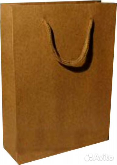 Пакеты крафт с верёвочными ручками