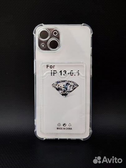 Чехол на айфон силиконовый, прозрачный