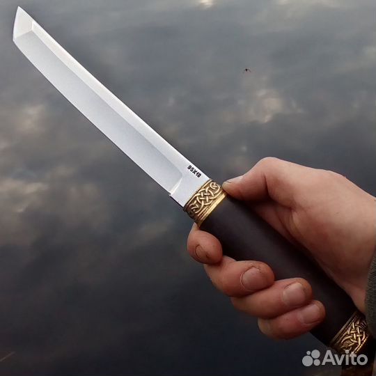 Нож Танто из кованой стали 95х18 кельтское литье