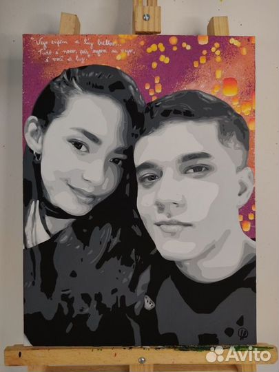 Портрет на холсте по фото в Железногорске-Илимском