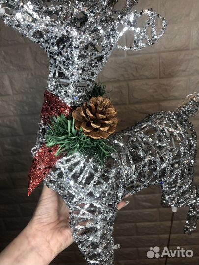 Олень светодиодный 60см