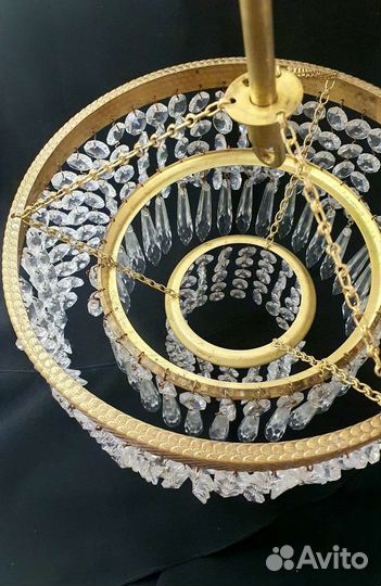 Винтажная Люстра хрустальная чехословакия СССР