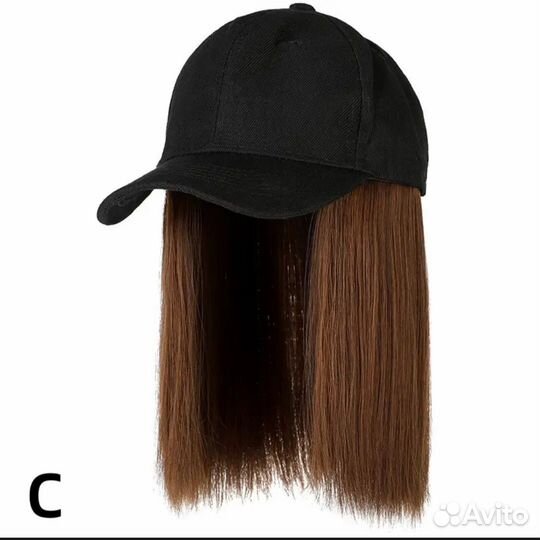 Кепка с волосами парик