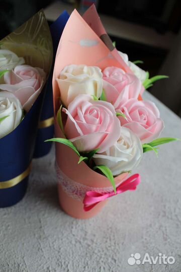 Мыльные букеты из 5 роз