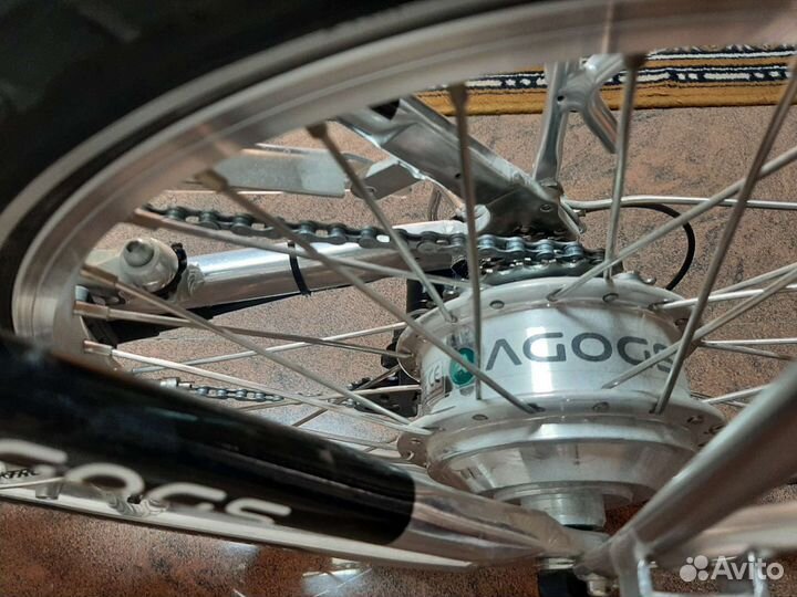 Электровелосипед складной Agogs silver go