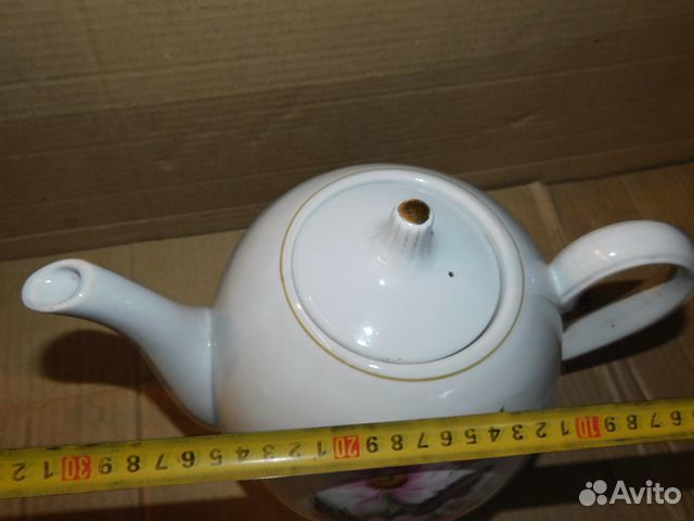 Большой,фарфоровый,заварочный чайник редкость СССР