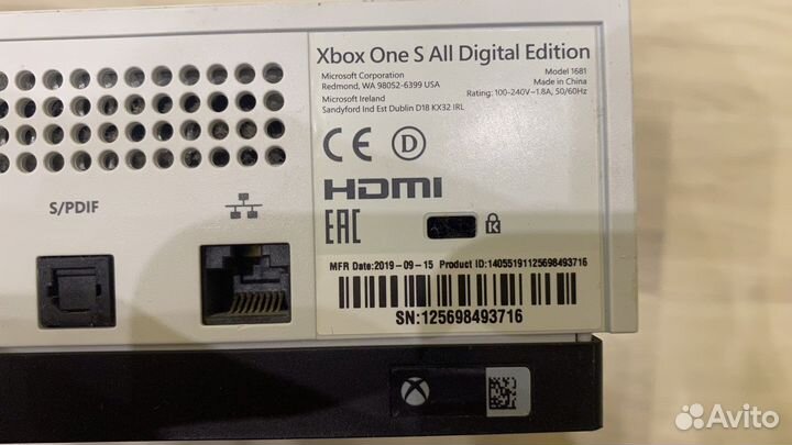 Xbox One S 1TB All Digital идеал (Много игр)
