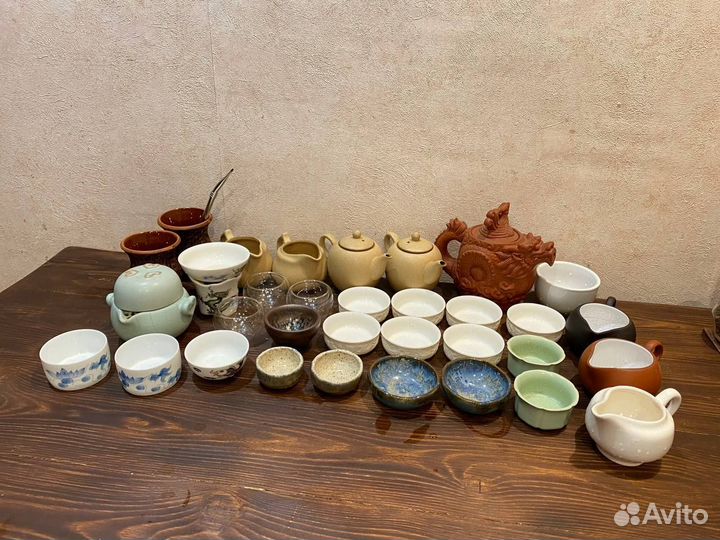 Китайская чайная посуда, пиалы, чайники, гайвань