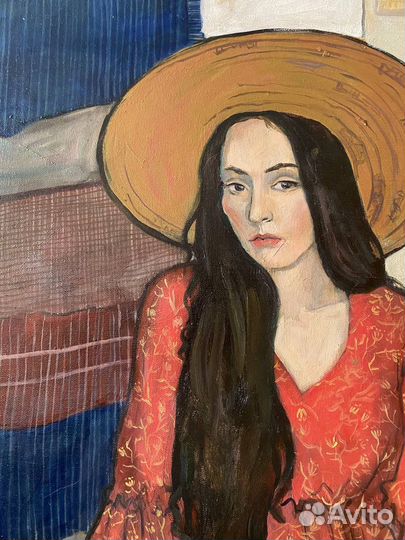 Картина маслом на холсте портрет девушки