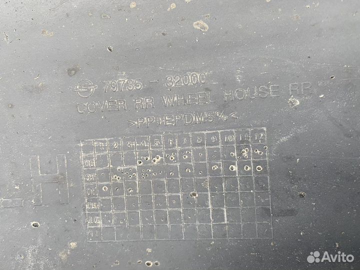 Задний подкрылок ssangyong actyon sports