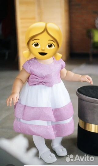 Платье 86 р-р и туфли кожа 22 р-р