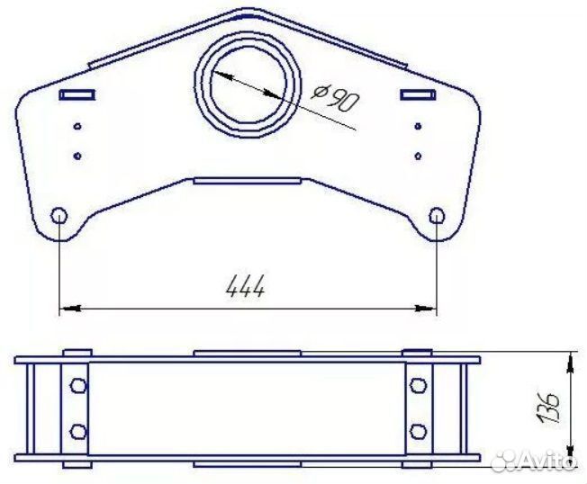 Балансир в сборе со втулкой политранс усиленный, т