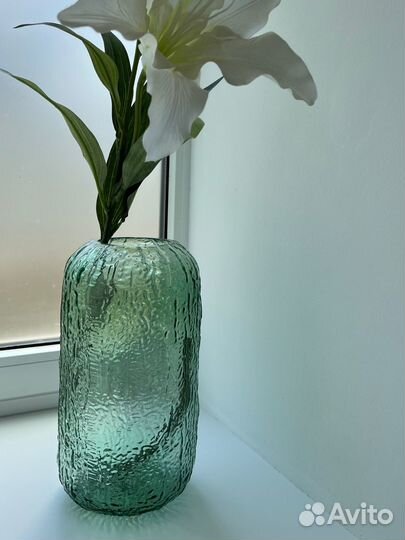 Ваза стеклянная, ваза для цветов, ваза