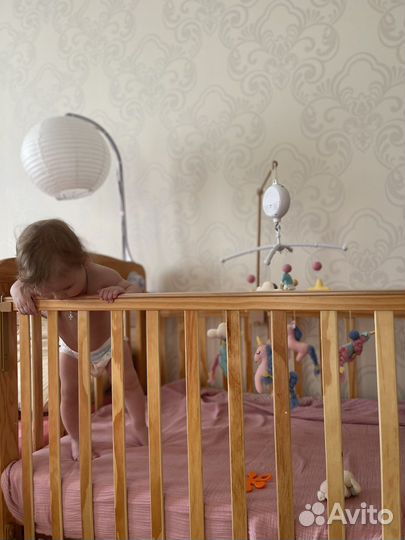 Кроватка классическая деревянная