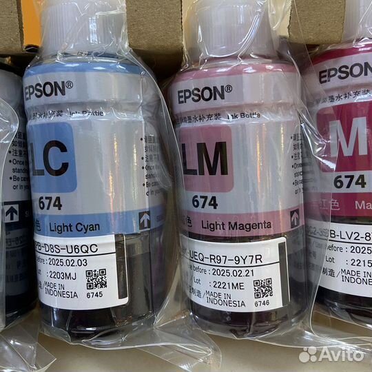 Оригинальные чернила 673 Epson L805 срок 02.2025