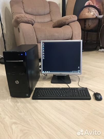 Персональный компьютер HP+монитор+клава+мышь