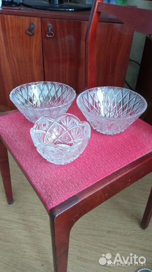Салатники хрустальные