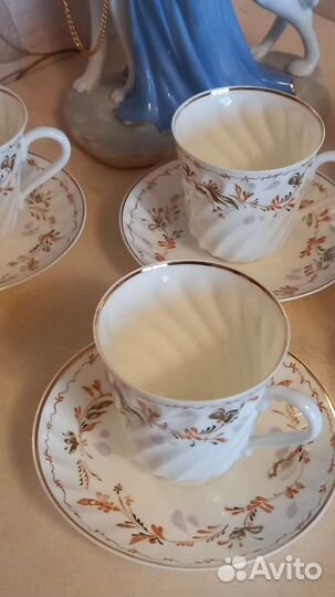 Сервиз кофейный костяной фарфор лфз