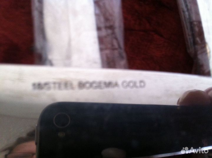 Столовые ножи 18\ steel bogemia gold 6 шт