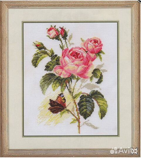 Набор для вышивания Алиса «Роза и бабочка» 17x25см