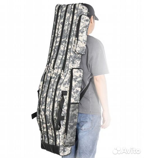 Чехол для удочек 120 см. светлый камуфляж 3 секции