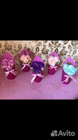 Мыльные букеты розы