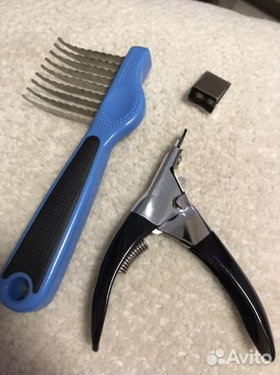 Ножницы для стрижки когтей и расческа для шерсти