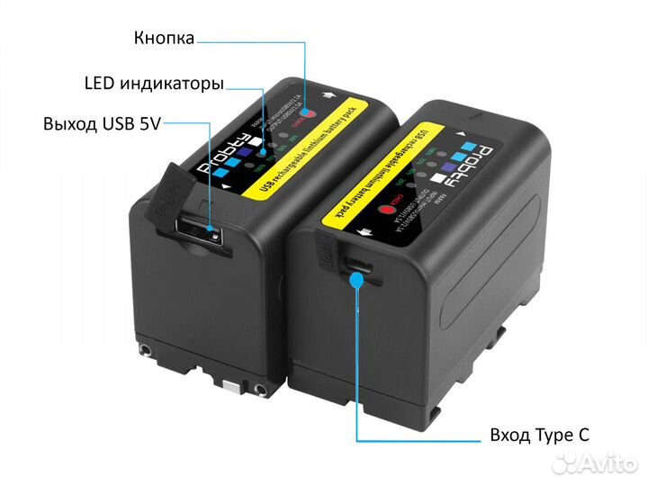 Аккумулятор для видео света Youngnuo серии NPf