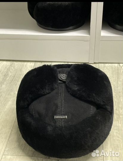 Шапка замшевая