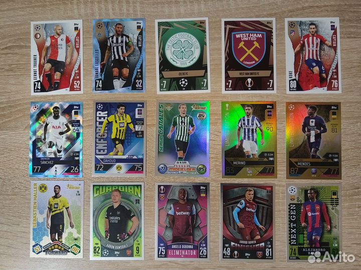 Карточки topps match attax