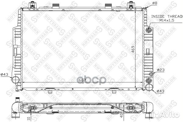10-25373-SX радиатор системы охлаждения АКПП M