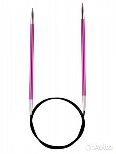 Спицы для вязания knit pro zing 5см/80см