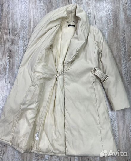 Женское зимнее пуховое пальто халат Mango