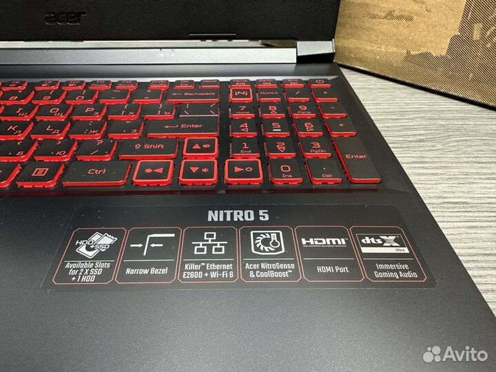 Acer Nitro 12 ядер Ryzen 5 8Gb GTX1650Ti SSD 512Gb