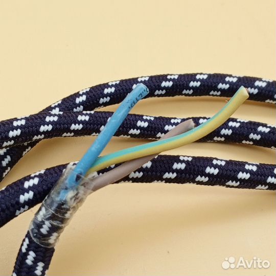 Шнур сетевой в тканевой оплетке для утюга 170см