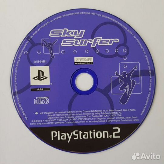 PS2 Sky Surfer. Лицензия