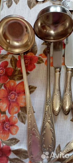 Набор столовый мельхиор Старое Пламя Кольчугино